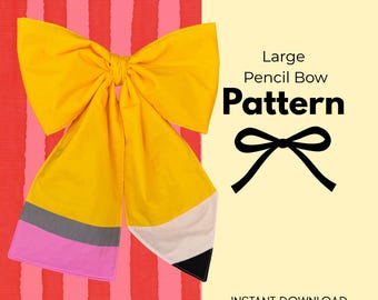 Large Pencil Bow Pattern