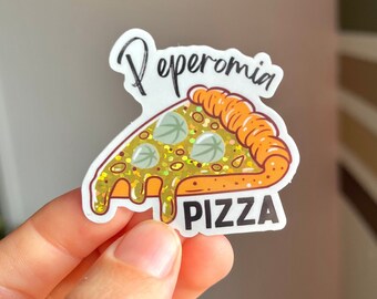Peperomia Plant Sticker, Glitter Sticker, Die-Cut Vinyl Sticker, Vinyl Sticker, Gift for Plant Lover, Stocking stuffer, Weatherproof,