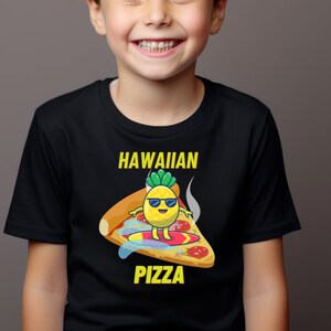 Kids Hawaiian Pizza Tee, summer tee, vacation tee, pineapple pizza, cu-tee, g ift, kid-shirt, gifted kid baby, retrotee, summer giftful