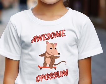 T-shirt génial pour enfants, opossumshirt, opossum/opossum, cadeau personnalisé pour enfants, tee-shirt, cadeau, chemise pour enfant, chemise animal animé, cadeau d'été