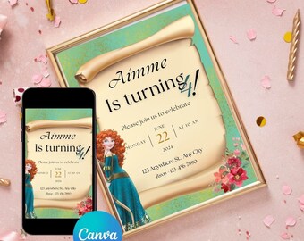 Brave Invitation Merida Invitation Princess Brave Invitation Brave ...