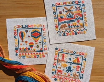 Mini Alphabet Sampler Trio - 'Land, Air, and Sea'