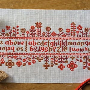 As Above, So Below - Alphabet Sampler Cross Stitch Pattern