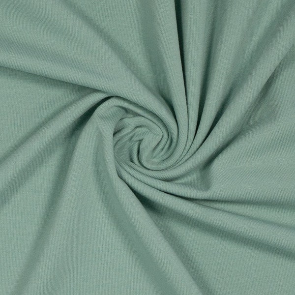 Jersey de algodón UNI Bea polvoriento menta claro de 10 cm