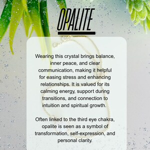 OPALITE showgirl gouden armband. Verstelbare natuurlijke kristallen kralensieraden afbeelding 2