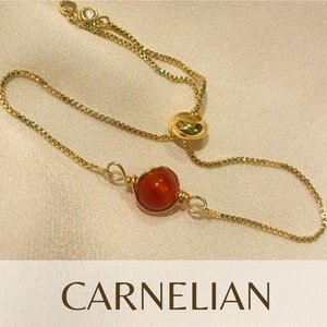 CRYSTAL Gold bracelet. CARNELIAN, lapis lazuli, Made to order, silver Bracelet, Adjustable Bracelet, Gemstone Bracelet, disability friendly