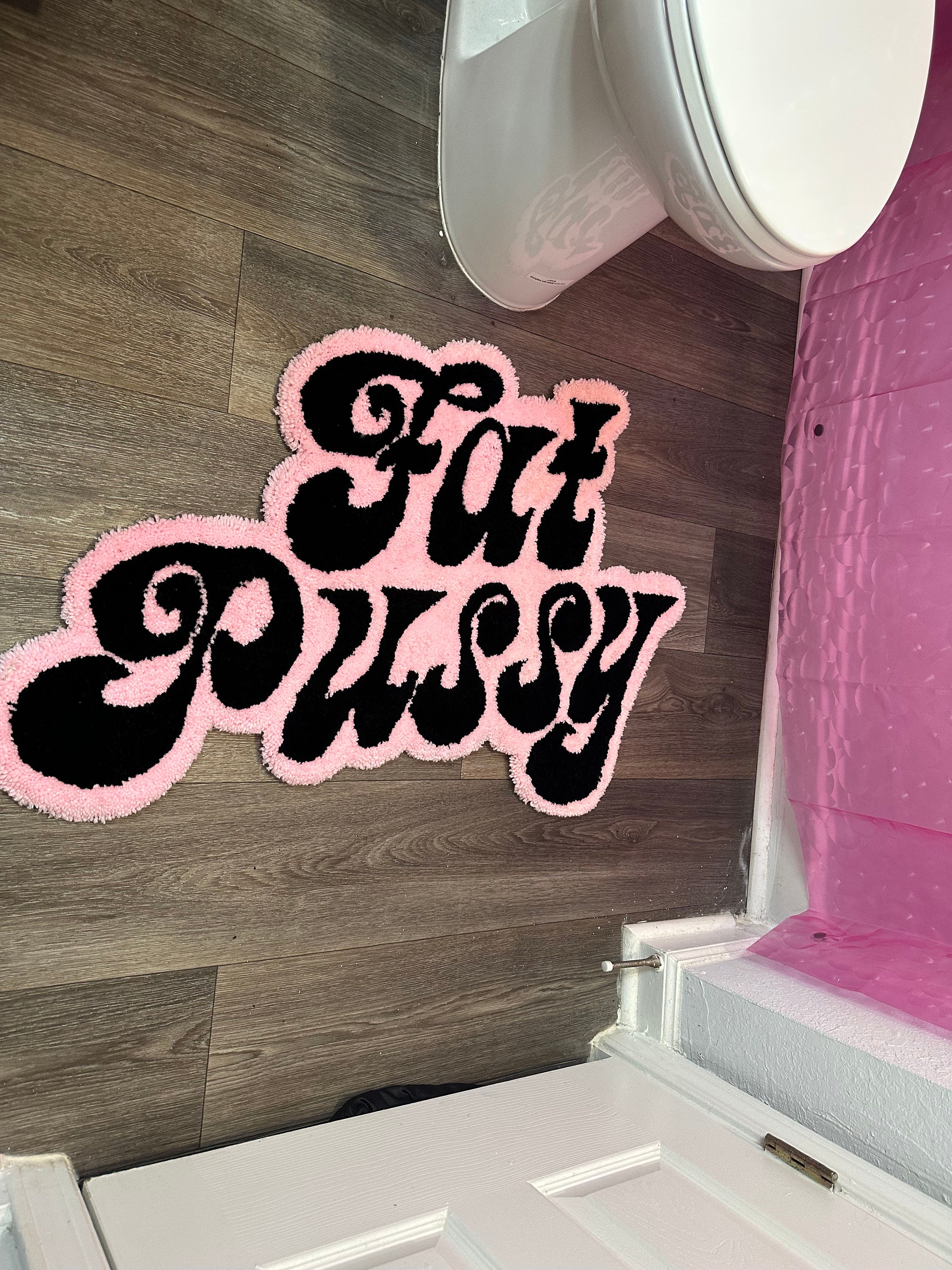 Custom Tufted Rug Customized Design Hypebeast Decor Pink and Black Rugs