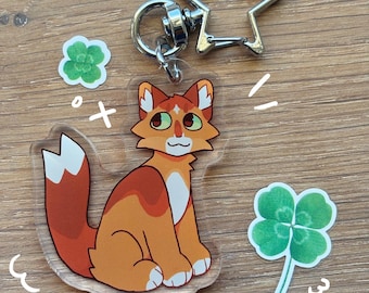 Firestar Warrior Cats acrylic keychain charm