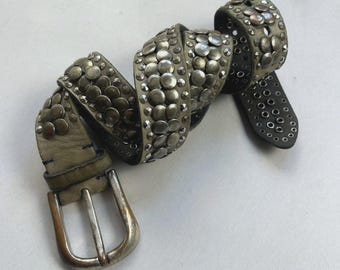 1990s Studded Leather Belt - Etsy