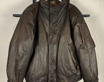 Vtg 2000s Japanese Hysteric Style Real Leather Designer Cargo Jacket 90s Y2k