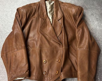 1980-1990s Japanese Yohji Yamamoto Japanese Type Cropped Real Leather Jacket Y2K