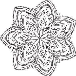 PDF Digital Adult Coloring Book anti-stress meditation coloring pages