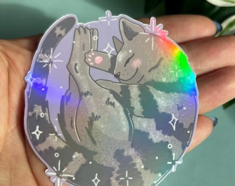 Sleeping Kitty Vinyl Sticker