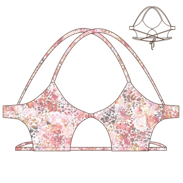 HOKA Bikini Top Digital Pattern PDF (download) Adjustable Straps