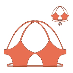 HOKA Bikini Top Digital Pattern PDF (download) Adjustable Straps