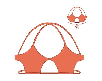 HOKA bikinitop digitaal patroon pdf (download) Verstelbare bandjes