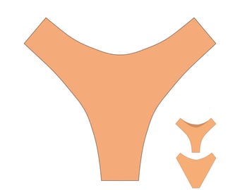 OHELO bikinibroekje digitaal patroon pdf (download) Brutale en matige dekking