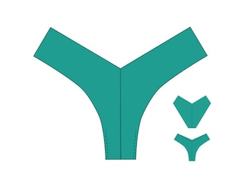 MAILE Bikinibroekje ondergoed digitaal patroon pdf (download) // Opties voor brutale en matige dekking // Opties voor lage en middelhoge taille