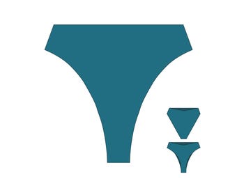 LANI bikinibroekje digitaal patroon pdf (download) Brutale en matige dekking