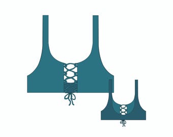 LEILANI bikinitop digitaal patroon pdf (download) Verstelbare bandjes