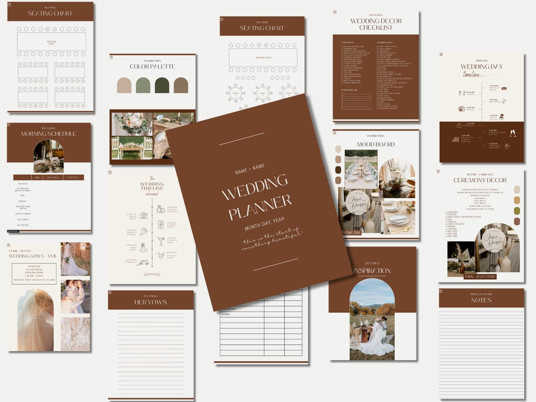 Wedding Planner Template Etsy