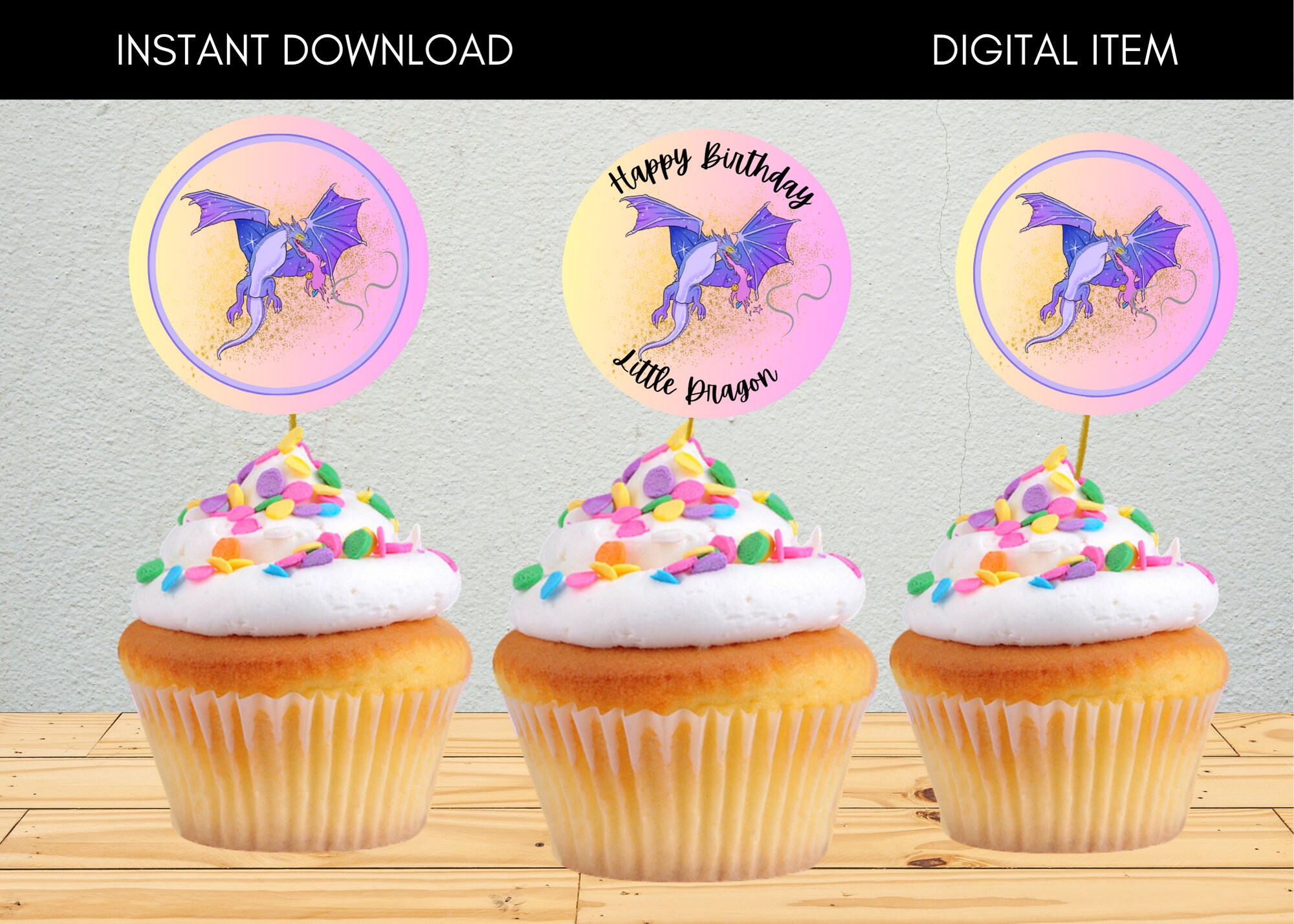 Printable Anime Inspired Cake & Cupcake Topper-digital Download-print From  Home-go-han Cake Topper-birthday Party Decor-baby Go-han-super 