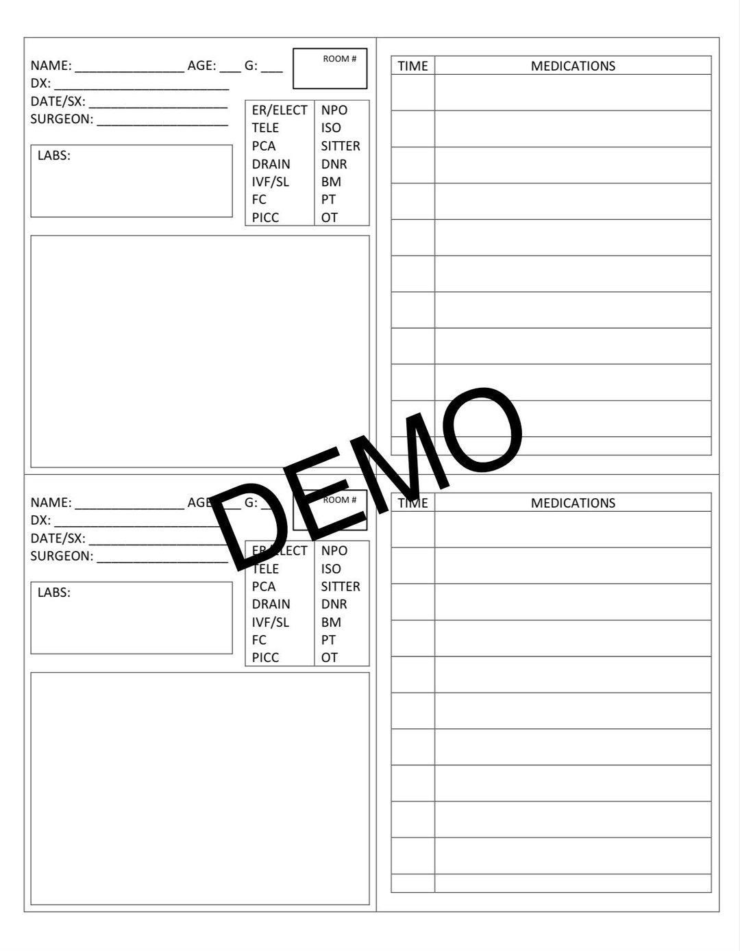 Nursing Shift Report Template - Etsy