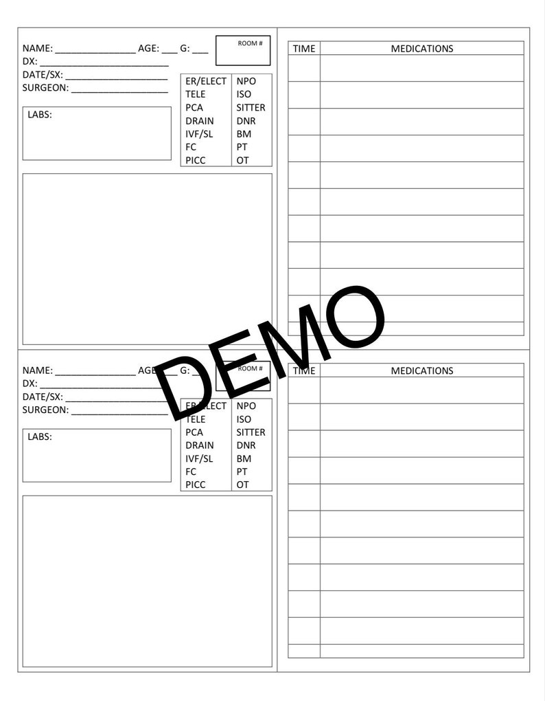 Nursing Shift Report Template Etsy Nursing Shift Report Template Etsy