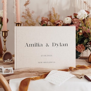 Custom Linen Wedding Guest Book-Polaroid Photo Album-Bridal Shower or Hen Do Scrapbook-Wedding Keepsake-Wedding Reception Book