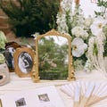 Wedding Mirror Decal, Guest Book Mirror Sign, Elegant Wedding Reception Decor, Vintage Wedding Signage, Card Table product logo
