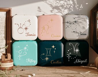 Personalisierter Brautjungfer Schmuck Reisebox, Brautjungfer Geschenke, Geschenk für sie, Geschenk für Brautparty, Geschenk für Brautjungfer, Weihnachtsgeschenke