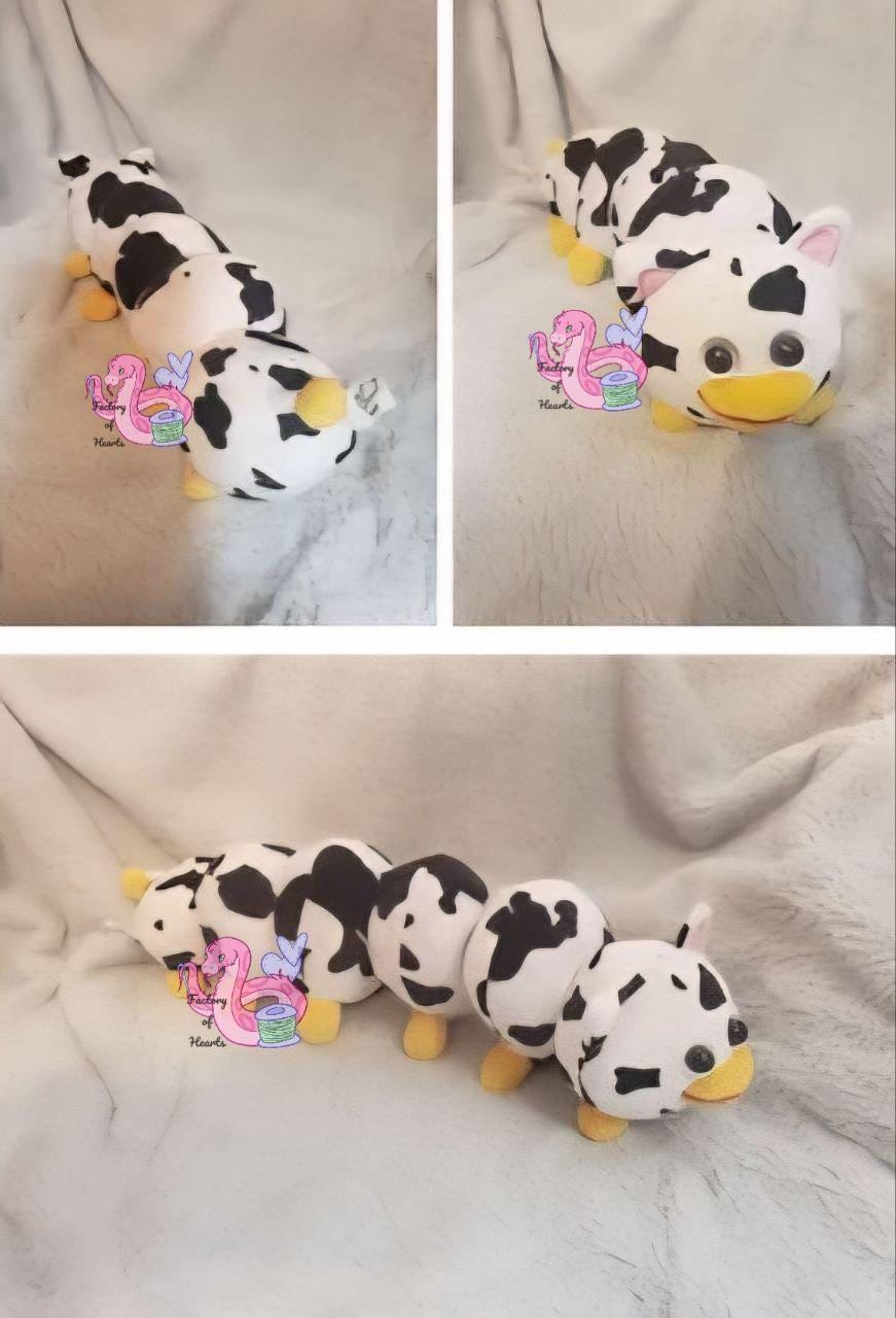 Made to Order Long Cow Centipede Peepy Item Label Custom Made