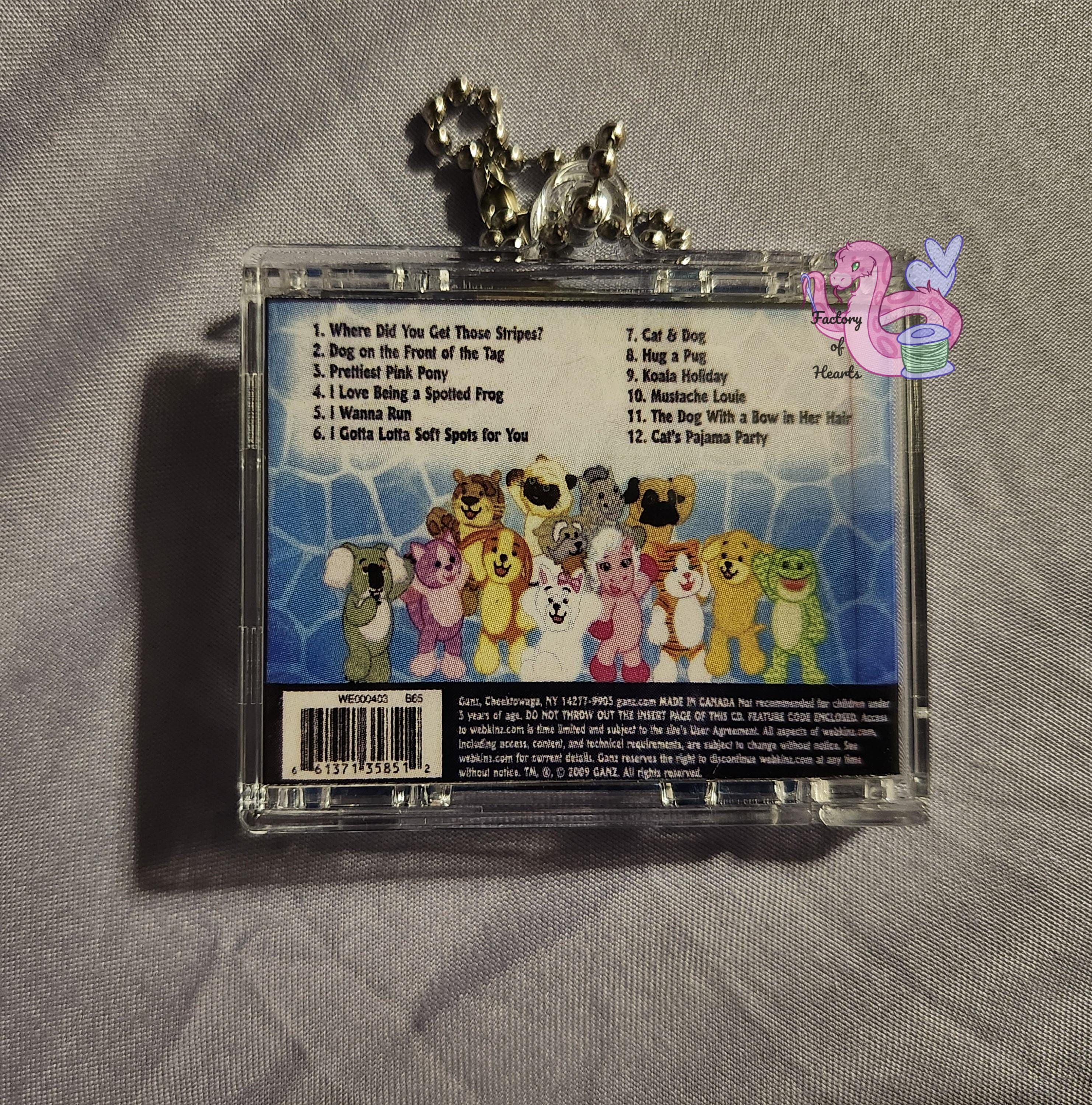 Webkinz Inspired Kinz Tunes Album and CD Keychain *ready to Ship