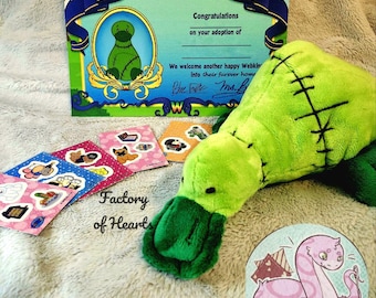 RESERVA Webkinz Halloween Hecho a mano Zombie No muerto Google Tamaño regular