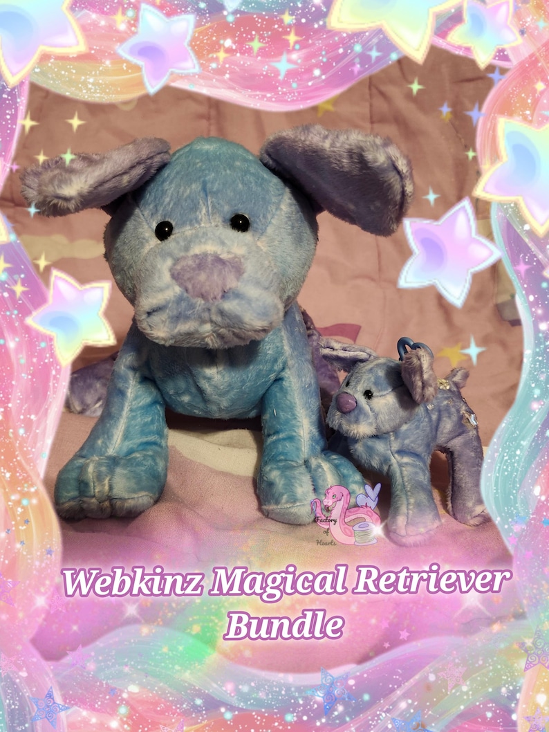Peluche de Retriever Mágico Clásico Webkinz Hecho a Mano Personalizado Keychain & Regular