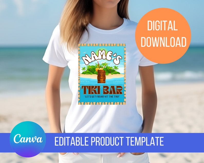 Name's Tiki Bar Design Template T Shirt Template Etsy