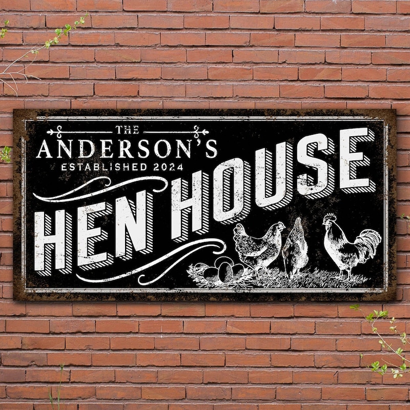 Hen Sign Hen House Sign - Etsy