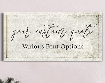 Custom Quote Canvas Sign, Personalized Quote, Personalized Master Bedroom, Living Room Gallery Wall Sign, Custom Canvas Wall Art