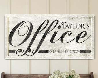 Custom Office Sign With Name, Personalized Business Wall Decor, Company Name Wall Art, New Office Canvas Art, Entryway Canvas Print Gifts