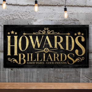 Benutzerdefinierte Billard Schild, Keller Mann Höhle Dekor, Spiel Wandkunst, Geschenke für Ihn, Personalisierte Billard Schild, Pool Zimmer Dekor, Vintage Art Decor