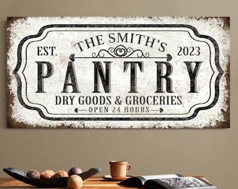 Benutzerdefinierte Pantry Schild, personalisierte Pantry Schild, Küche Wand Dekor, Lebensmittel Markt Schild, Housewarminggeschenk, benutzerdefinierte Küche Dekor