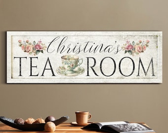 Letrero personalizado de la sala de té del apellido, letrero personalizado de la cocina del apellido, apellido personalizado, letrero de la cocina de la granja