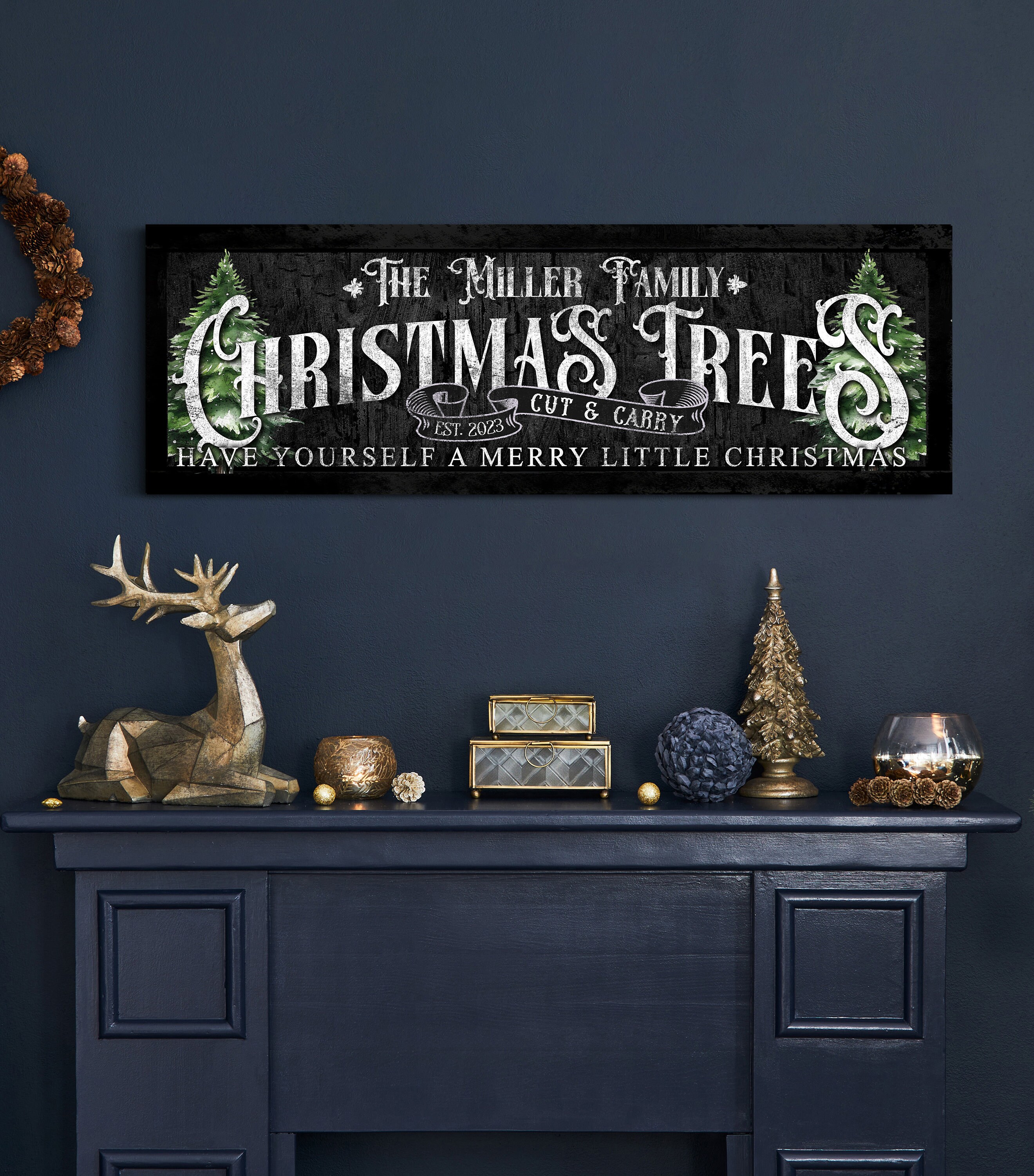 Custom Christmas Tree Farm Sign, Old Fashioned Christmas, Christmas ...