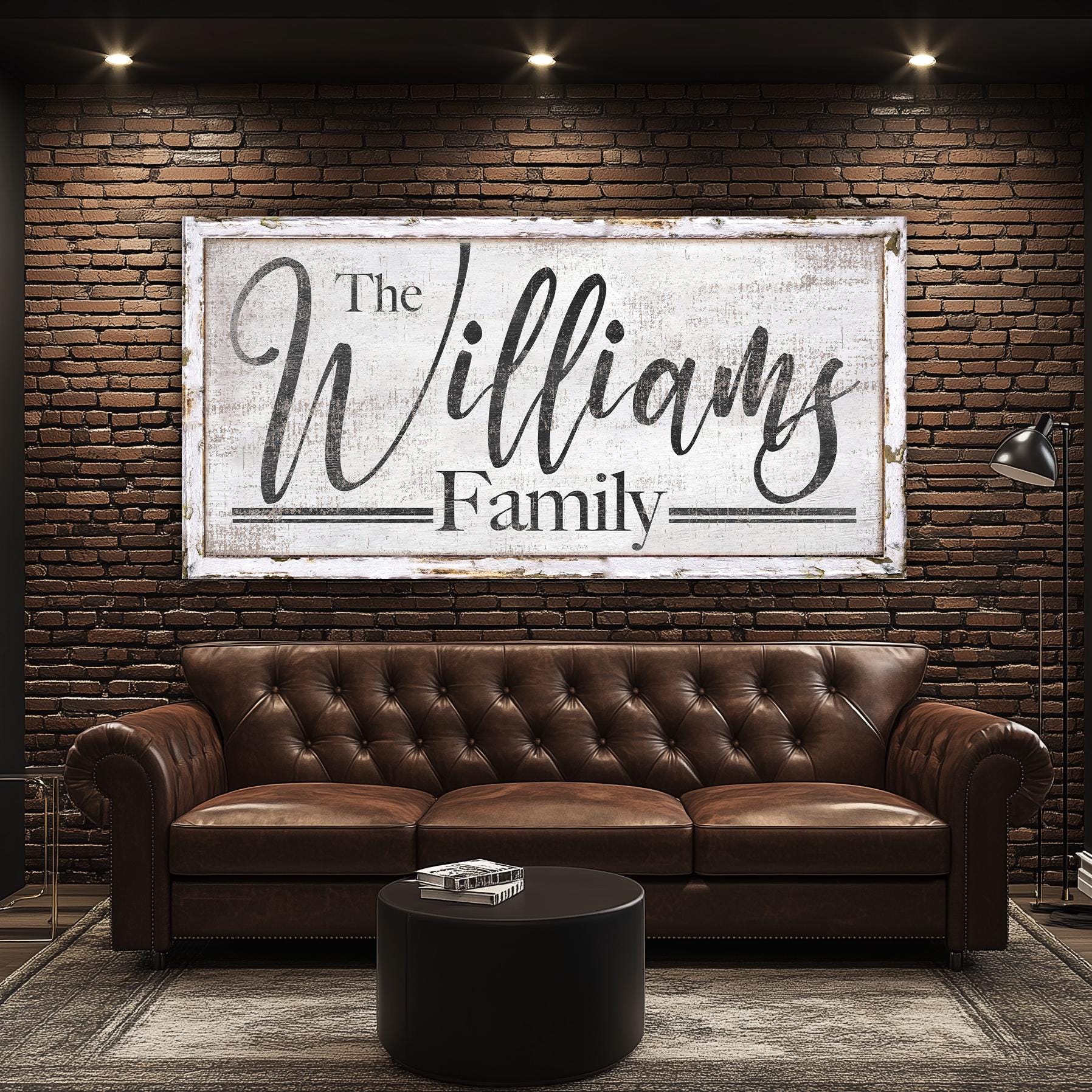 Personalized Family Name Sign, Custom Last Name Sign, Vintage Family ...