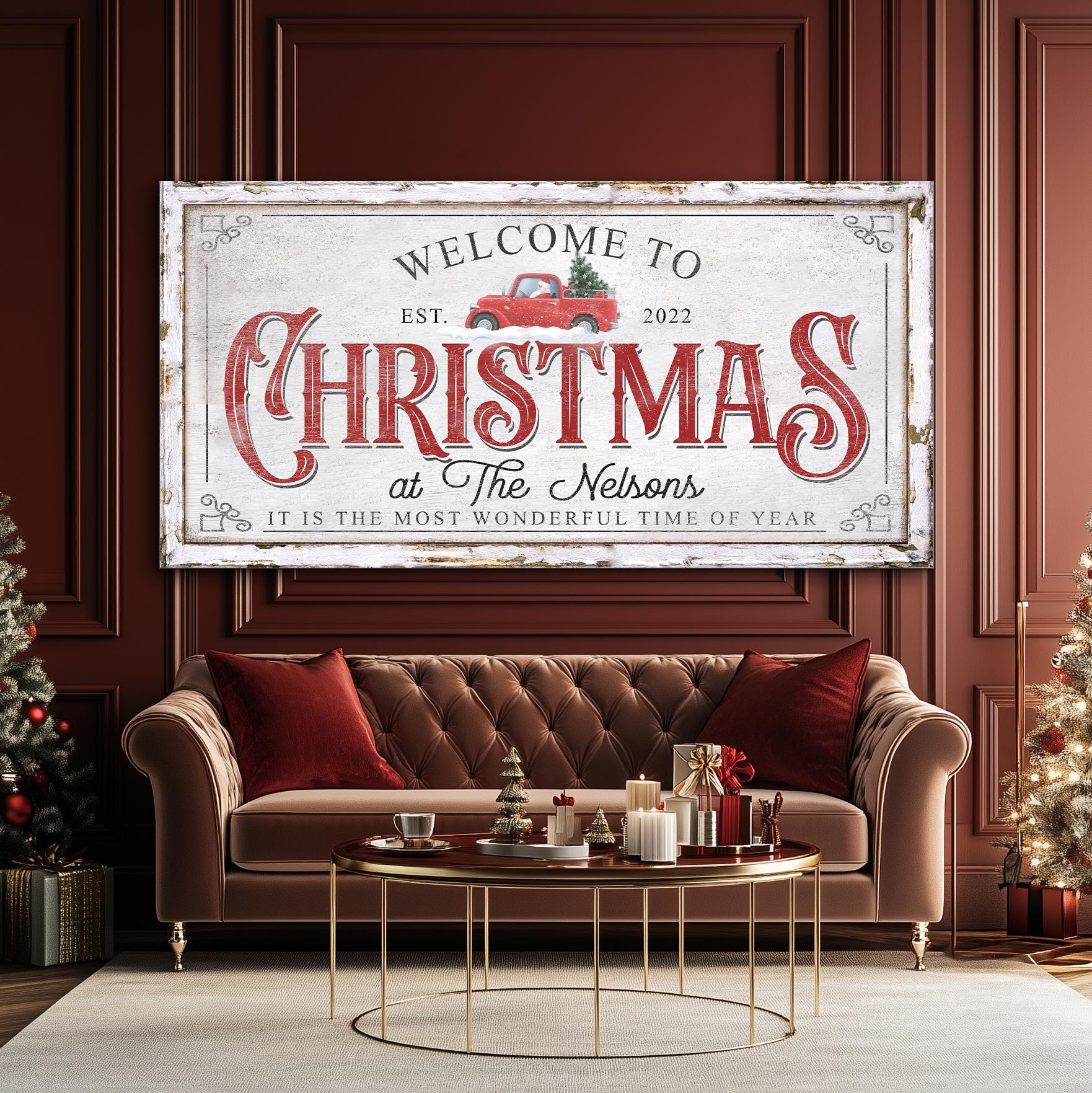 Custom Welcome to Christmas Sign, Xmas Home Decoration, Xmas Welcome ...