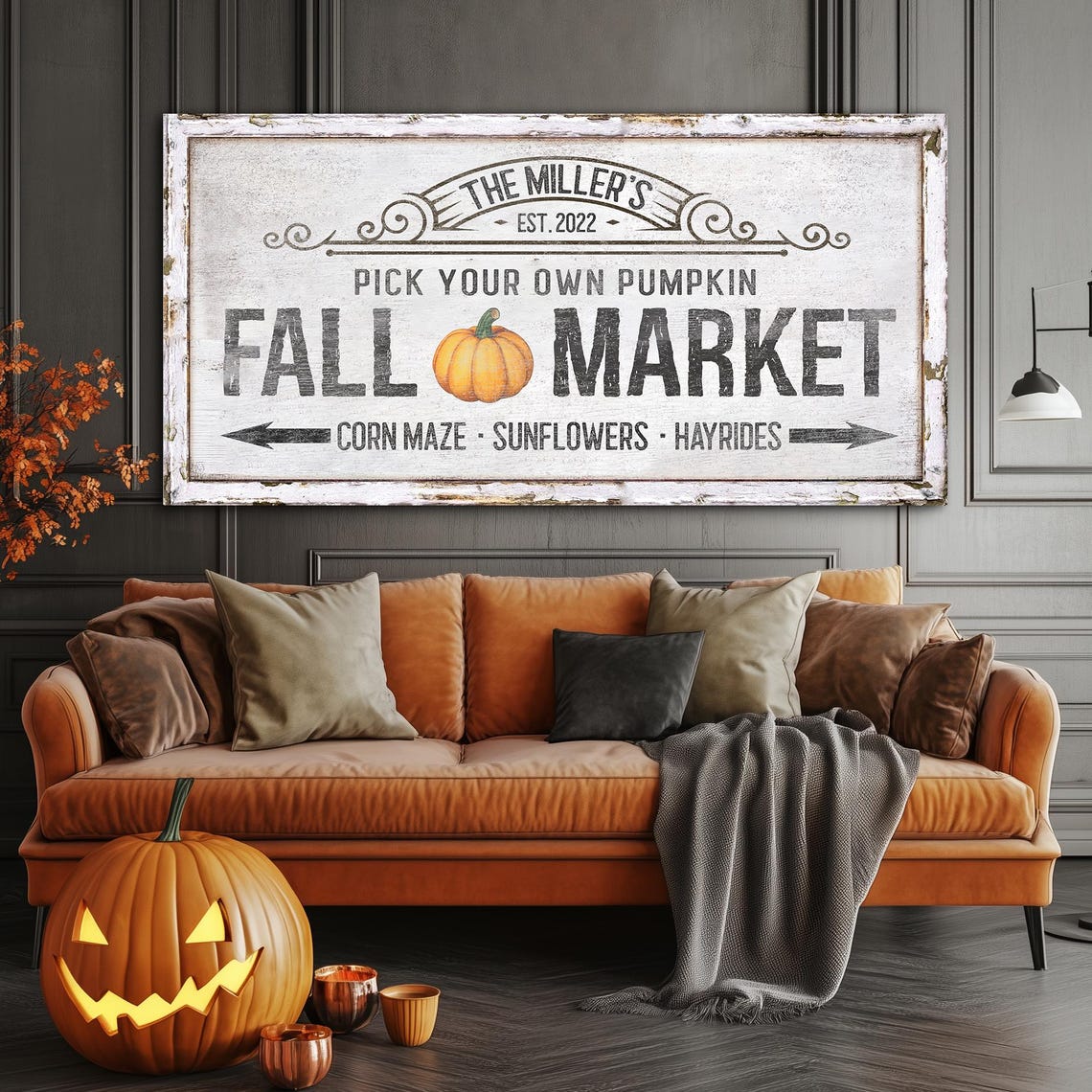Handmade Fall Signs Custom Fall Market Pumpkin Sign, Autumn Harvest Sign, Autumn Market ...