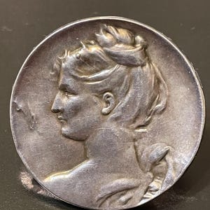Antique Unger Brothers Sterling Silver Artemis/Diana Brooch