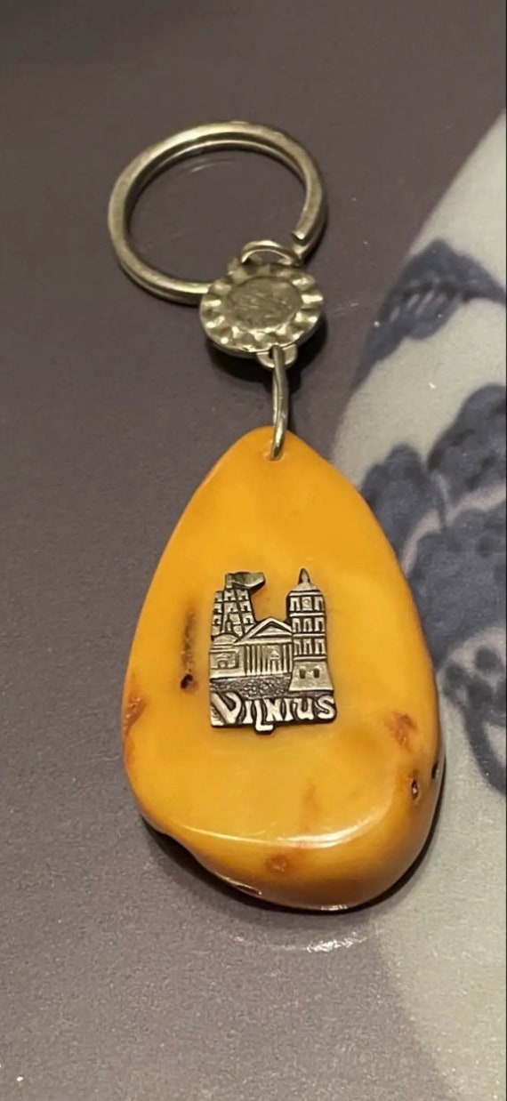 Rare Large Baltic Butterscotch Amber Keychain - image 4