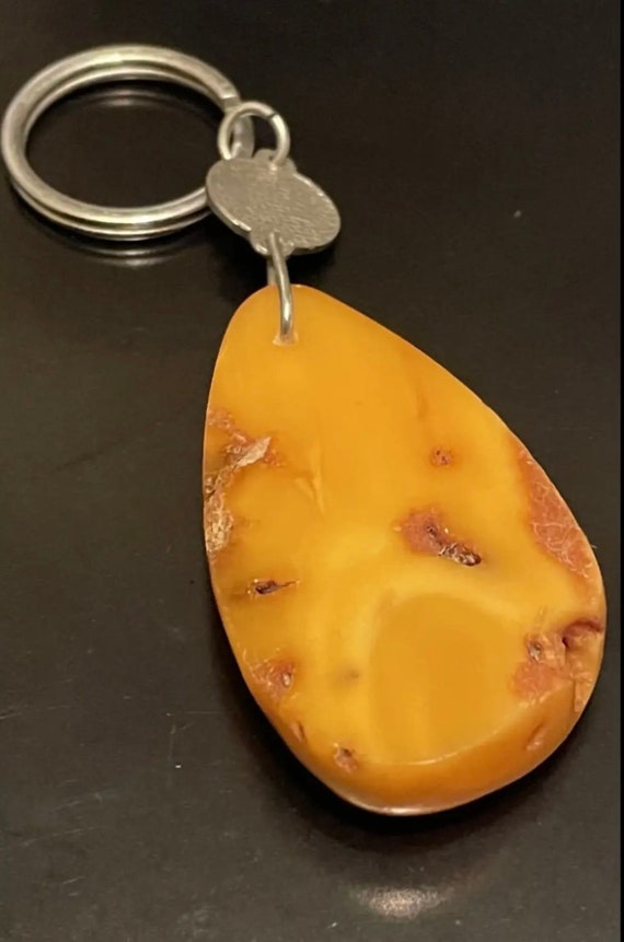 Rare Large Baltic Butterscotch Amber Keychain - image 7