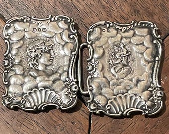 Victorian 1897 Birmingham Sterling Silver Belt Buckle With God’s Profile